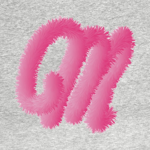 M Pink Animal Initials by desingmari